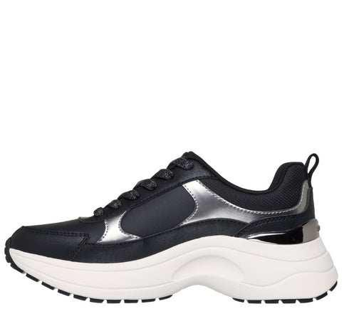Pantofi sport, dama, SKECHERS HAZEL - STUNNING YOU 177447-BLK negru, piele ecologica